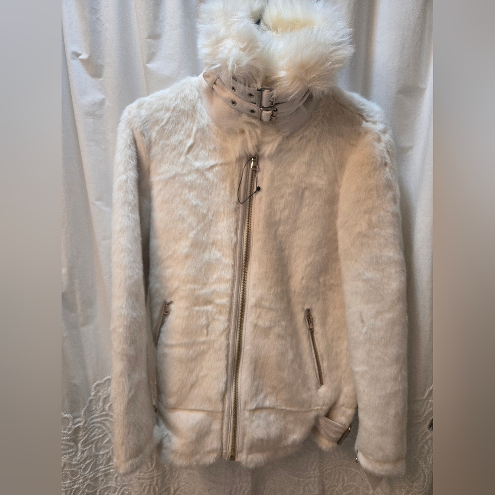 White Faux Fur Jacket